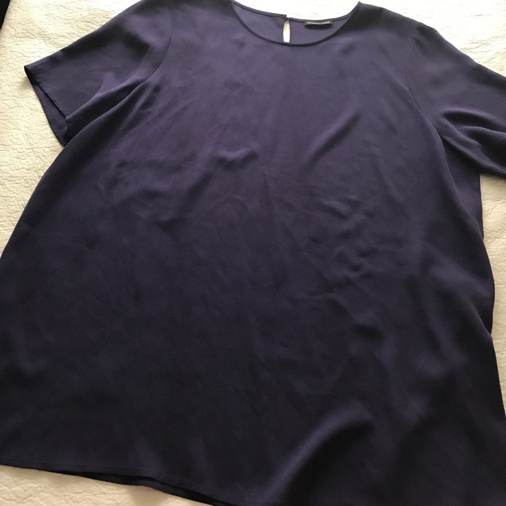 Eileen Fisher Side Slit Silk Tunic